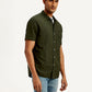 Men's Checkered Slim Fit Shirt - Side View