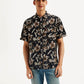 Men's Floral Slim Fit Linen Shirt - Front View