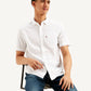 Men's Solid Slim Fit Oxford Shirt - Styleshot View