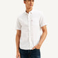 Men's Solid Slim Fit Oxford Shirt - Front View