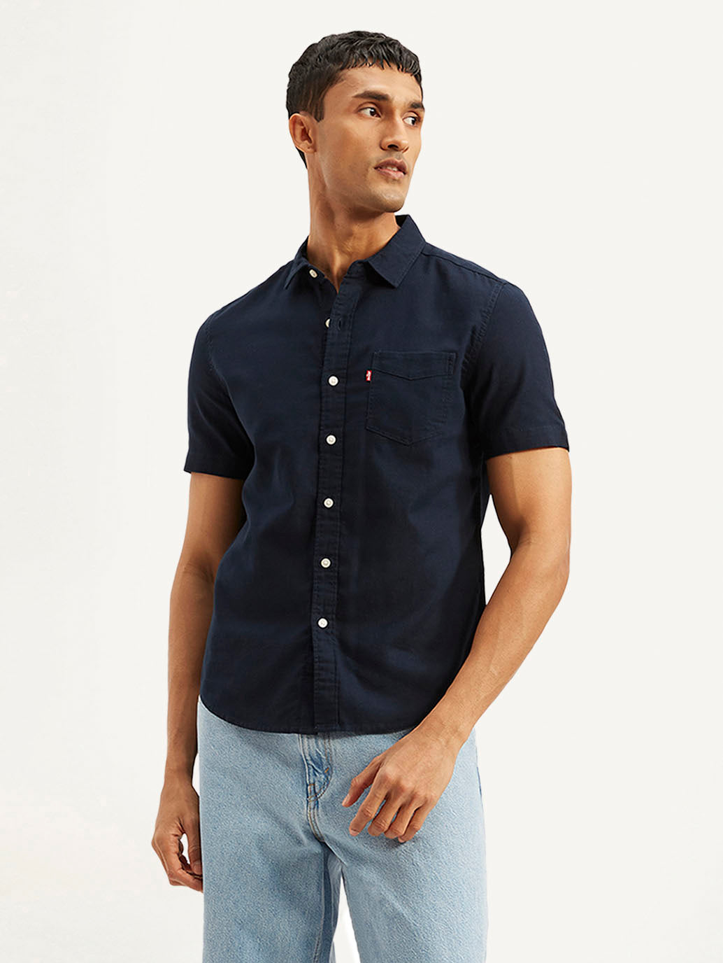 Men's Solid Slim Fit Oxford Shirt - 6a2078bb-032f-448d-ba27-684036695ea8 View