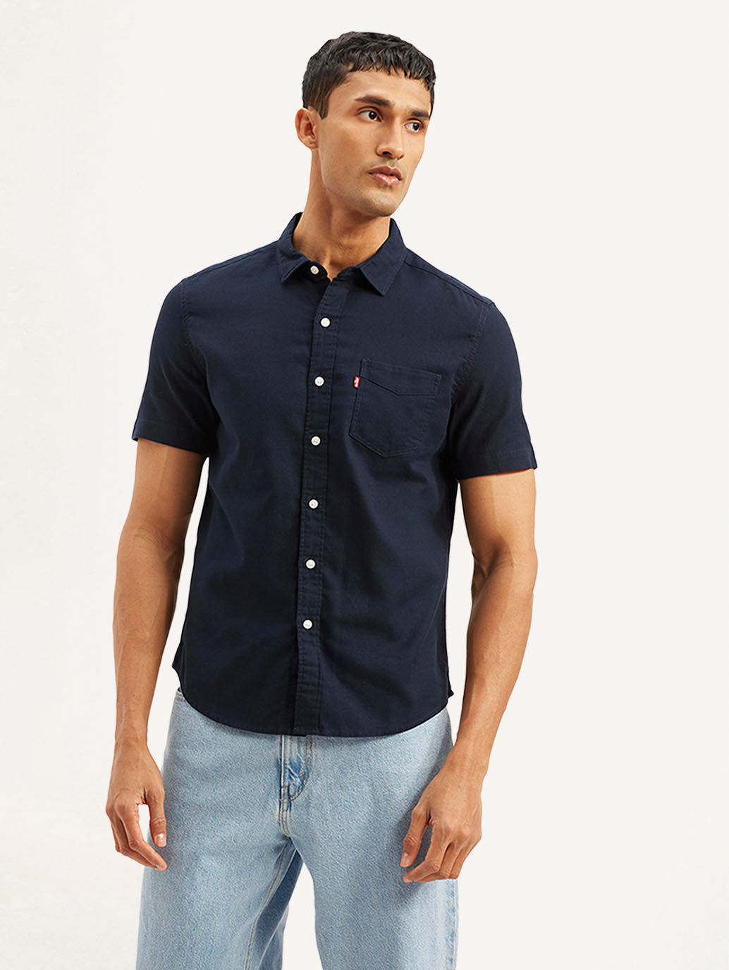 Men's Solid Slim Fit Oxford Shirt - da9fd2ea-f61b-487d-b347-0191ab90c630 View