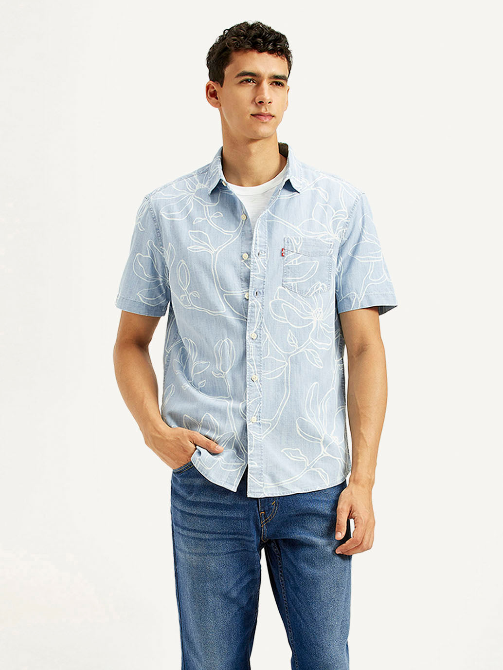 Men's Printed Slim Fit Shirt - Styleshot View