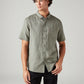 Men's Solid Slim Fit Linen Shirt - Front View