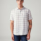 Men's Checkered Slim Fit Shirt - Front View