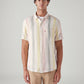 Men's Striped Slim Fit Linen Shirt - Front View