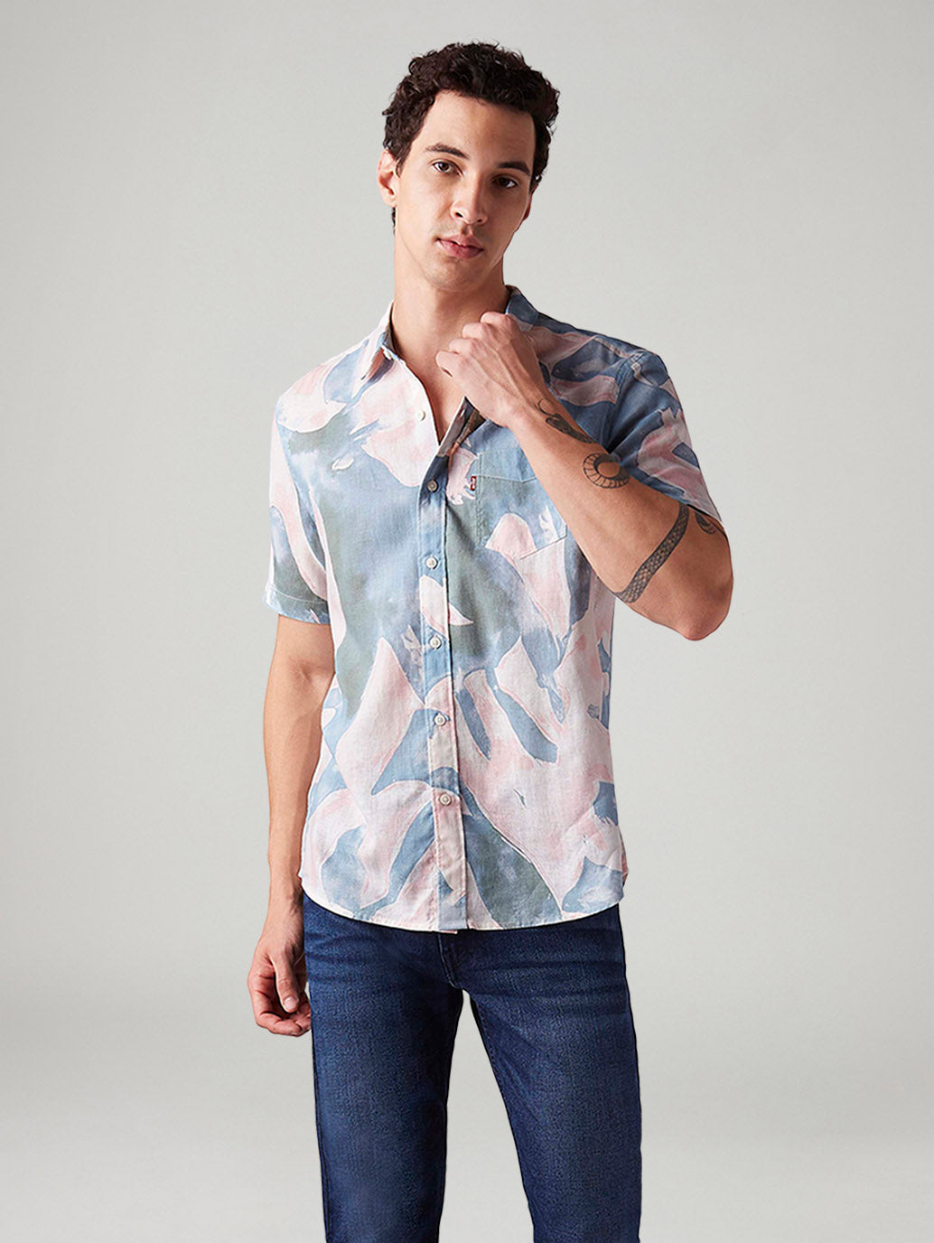 Men's Abstract Slim Fit Shirt