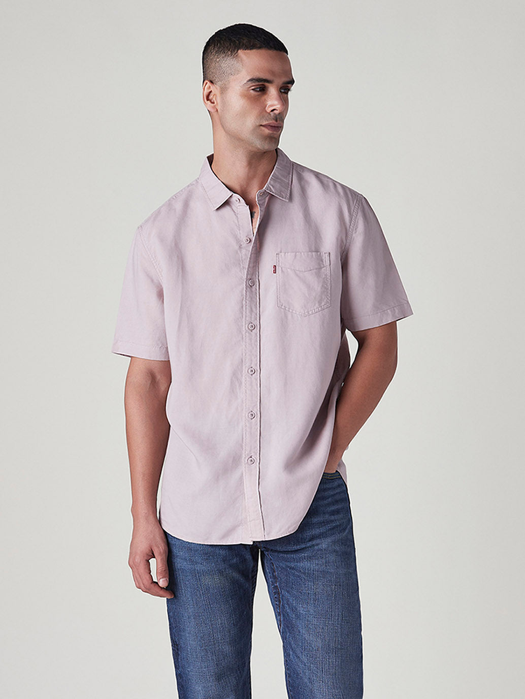 Men's Solid Slim Fit Linen Shirt
