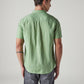 Men's Solid Slim Fit Linen Shirt - Back View