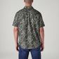 Men's Floral Slim Fit Linen Shirt - Back View