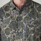 Men's Floral Slim Fit Linen Shirt - Detail View