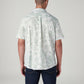 Men's Printed Slim Fit Linen Shirt - Back View