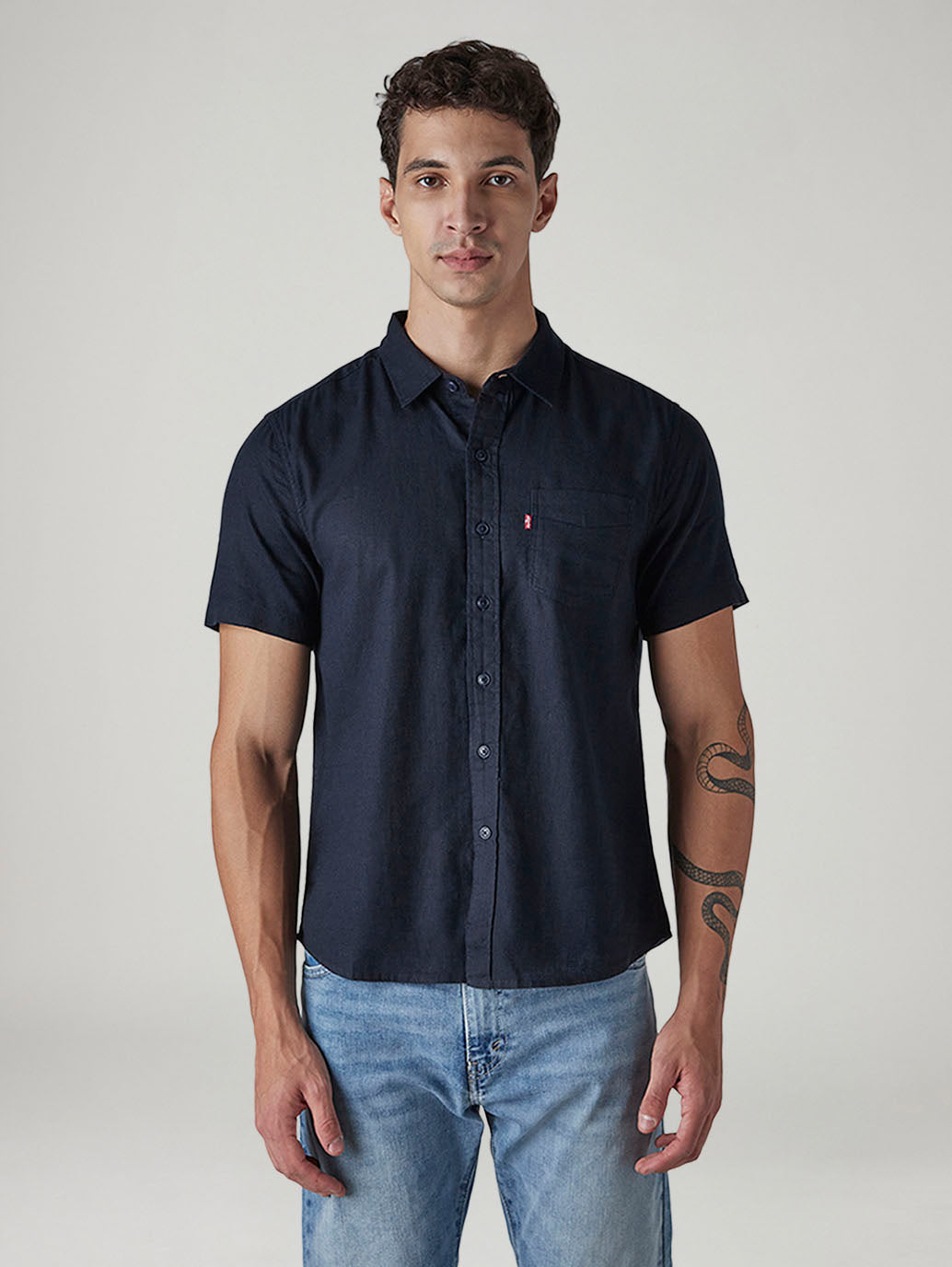 Men's Solid Slim Fit Linen Shirt - 20 View