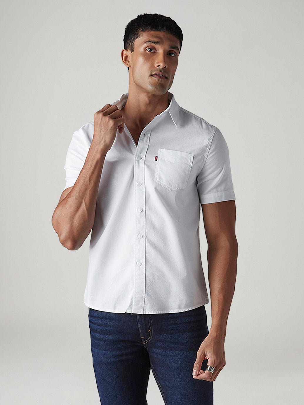 Men's Solid Slim Fit Oxford Shirt