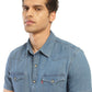 Men's Solid Spread Collar Shirt - 4 View