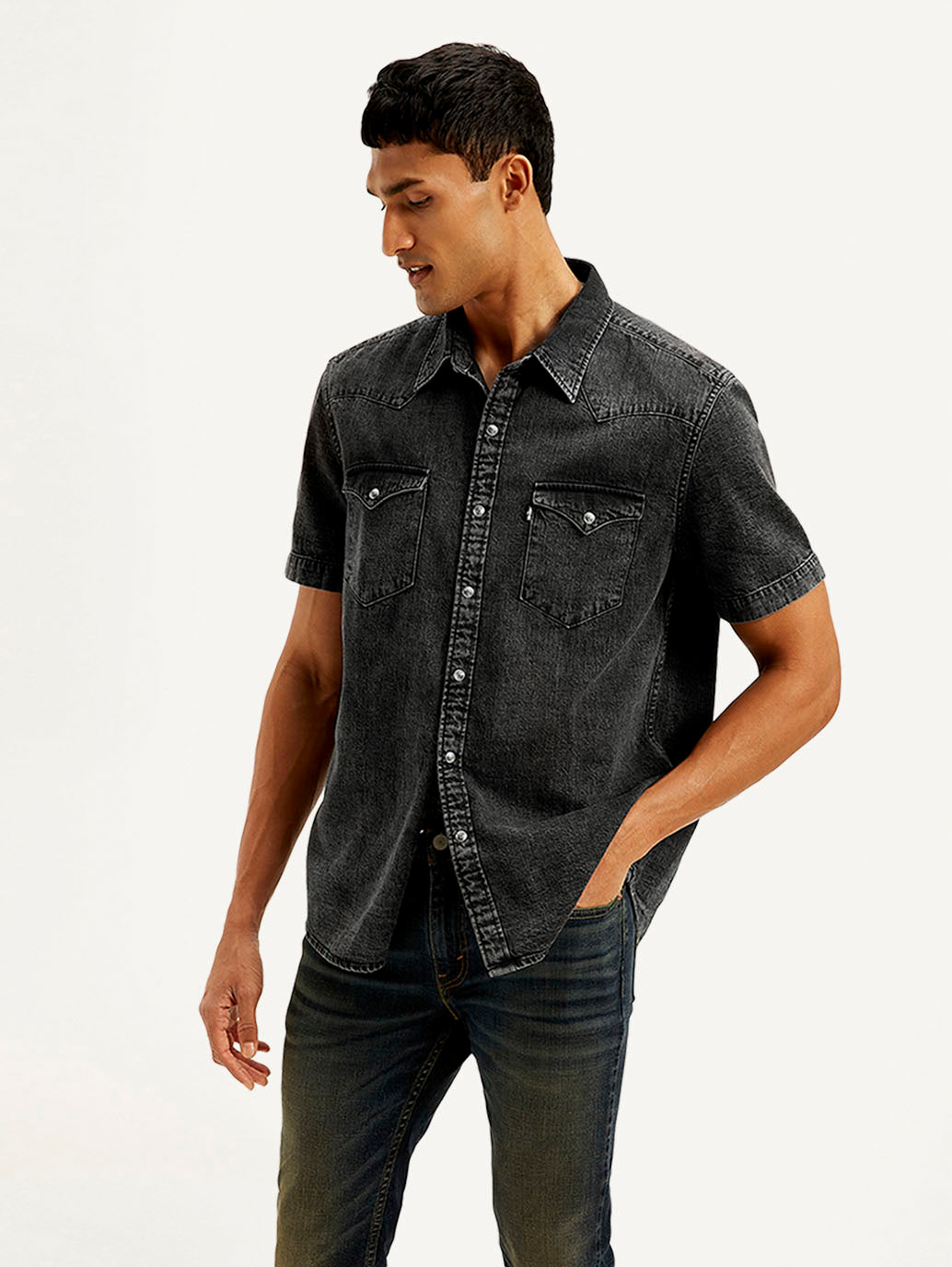 Men's Solid Slim Fit Shirt - Styleshot View