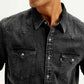 Men's Solid Slim Fit Shirt - Detail View