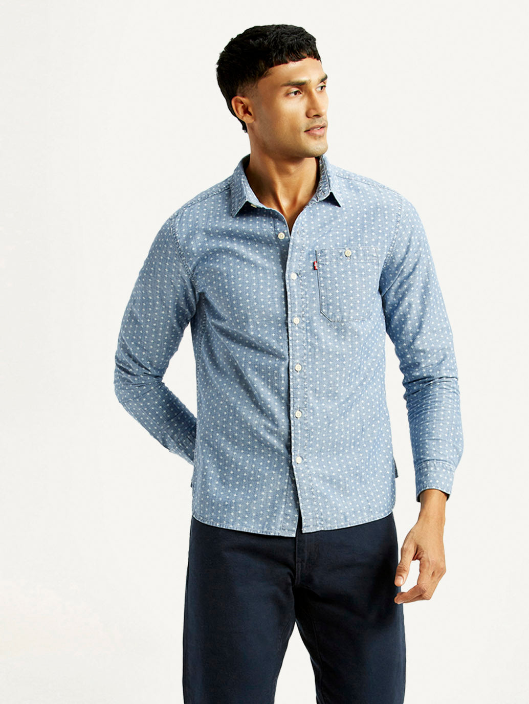 Men's Printed Slim Fit Shirt - Styleshot View