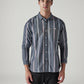 Men's Striped Slim Fit Dobby Shirt - Front View