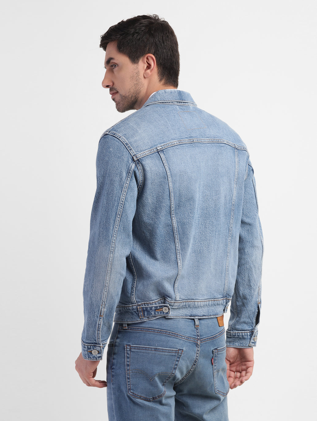 Men's Solid Spread Collar Jacket - 36ee2c89-4c24-4211-a5cb-a7ada4fbe276 View