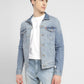 Men's Solid Spread Collar Denim Jacket - 54c88bb9-21b8-4005-951e-8b005c70c415 View