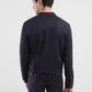 Men's Redloop Solid Navy Spread Collar Jackets - 6521cfcf-c9b8-44f8-9763-0087b07288ca View