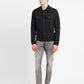Men's Redloop Solid Black Spread Collar Denim Trucker Jacket - 08e15c69-76ac-4a7d-add6-27de3d36dec2 View