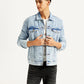 Men's Solid Light Blue Denim Jacket - Styleshot View
