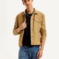 Men's Solid Light Brown Spread Collar Corduroy Jacket - Styleshot View