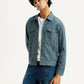 Men's Solid Blue Spread Collar Linen Jacket - Styleshot View