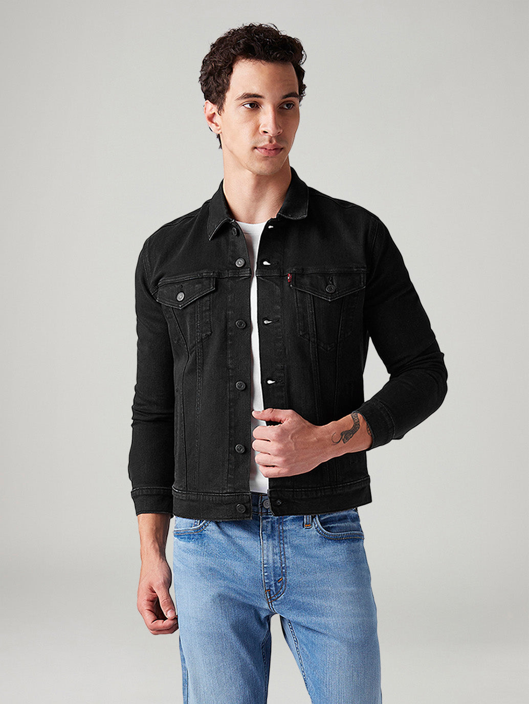 Men's Solid Regular Fit Jacket - Styleshot View