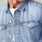 Men's Solid Regular Fit Denim Jacket - Detail View