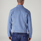 Men's Solid Regular Fit Denim Jacket - Back View