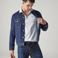 Men's Solid Regular Fit Denim Jacket - Styleshot View