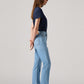 Women's 501 Blue Straight Fit High Rise Jeans - 2658274934002bed8e5206c39b61f578 View