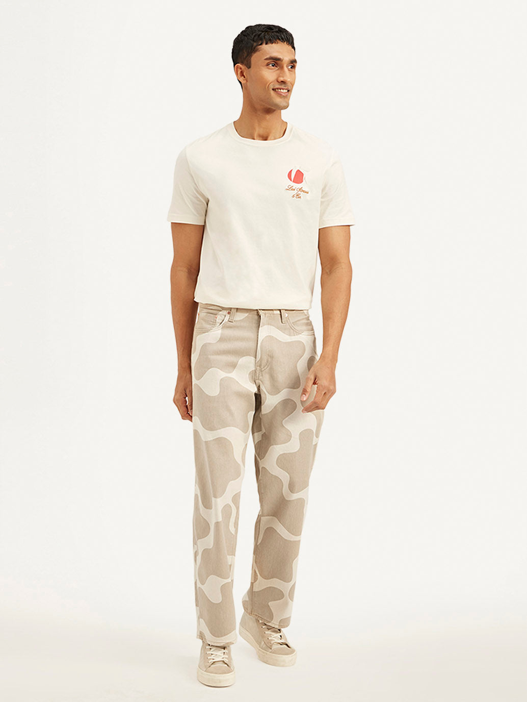 Men's 578 Beige Loose Fit Mid Rise Jeans - 28a341c4a1e10db5597e3cf7a3fed0d4 View