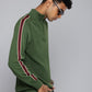 Men's Striped Green High Neck Sweater - 28fdf883-46ae-496c-9682-2a9cb21e78be1729771586187-Levis-Men-Sweaters-5391729771585674-1 View