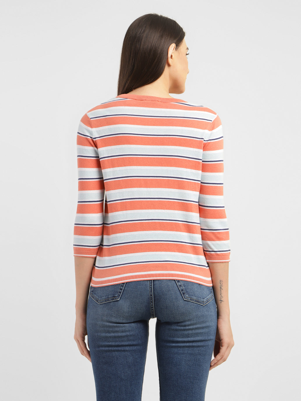 Women's Striped Crew Neck T-shirt - 1ea573f9-ea4b-43e6-a588-37c6d7bcc81a View