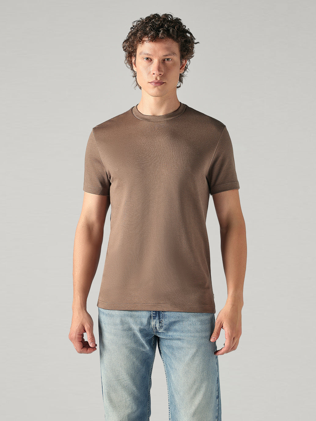 Men's Redloop Solid Slim Fit Interlock T-Shirt