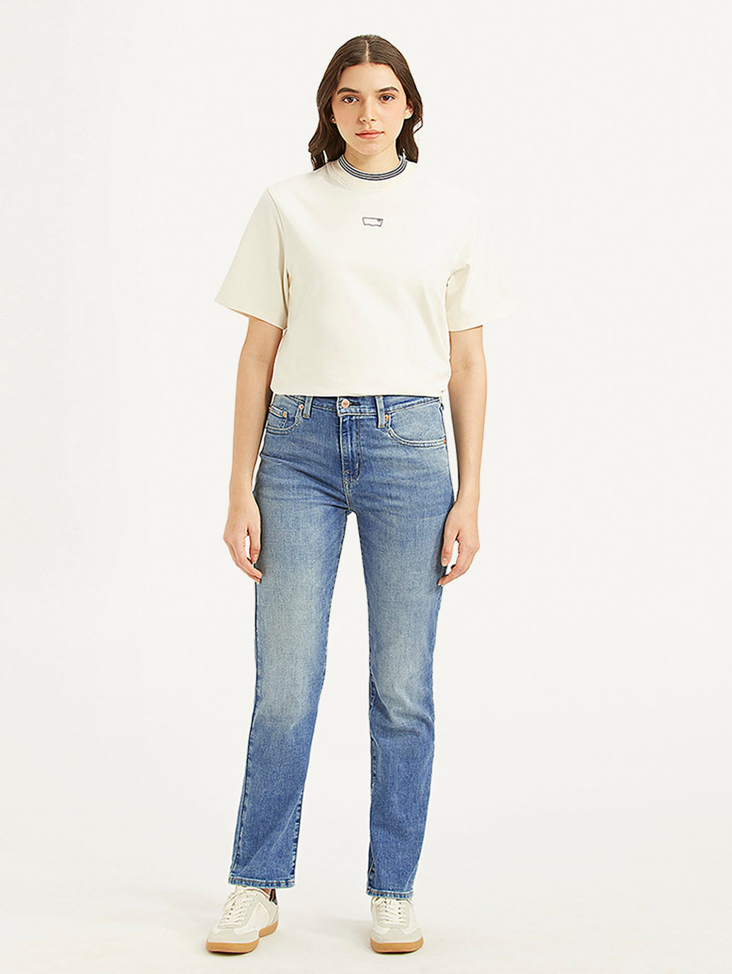 Women's 724 Blue Slim Straight Fit High Rise Jeans