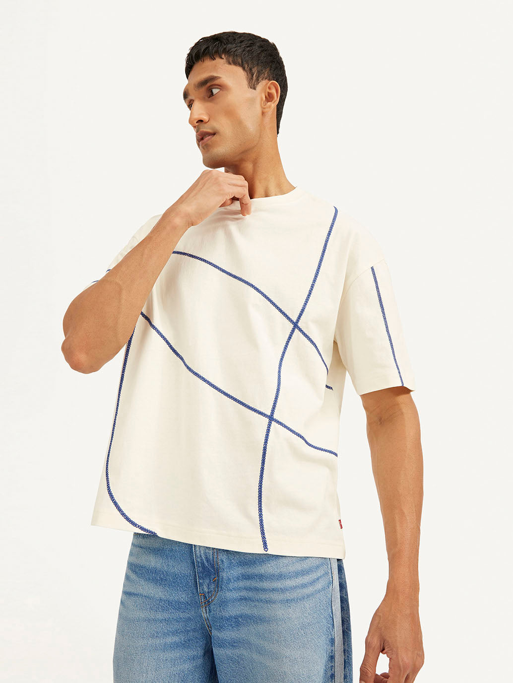Men's Geometric Loose Fit T-shirt - 2ec7c6b2905b876e337231bb5ece25dd View