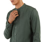 Men's Green Solid Shirt - 4 View