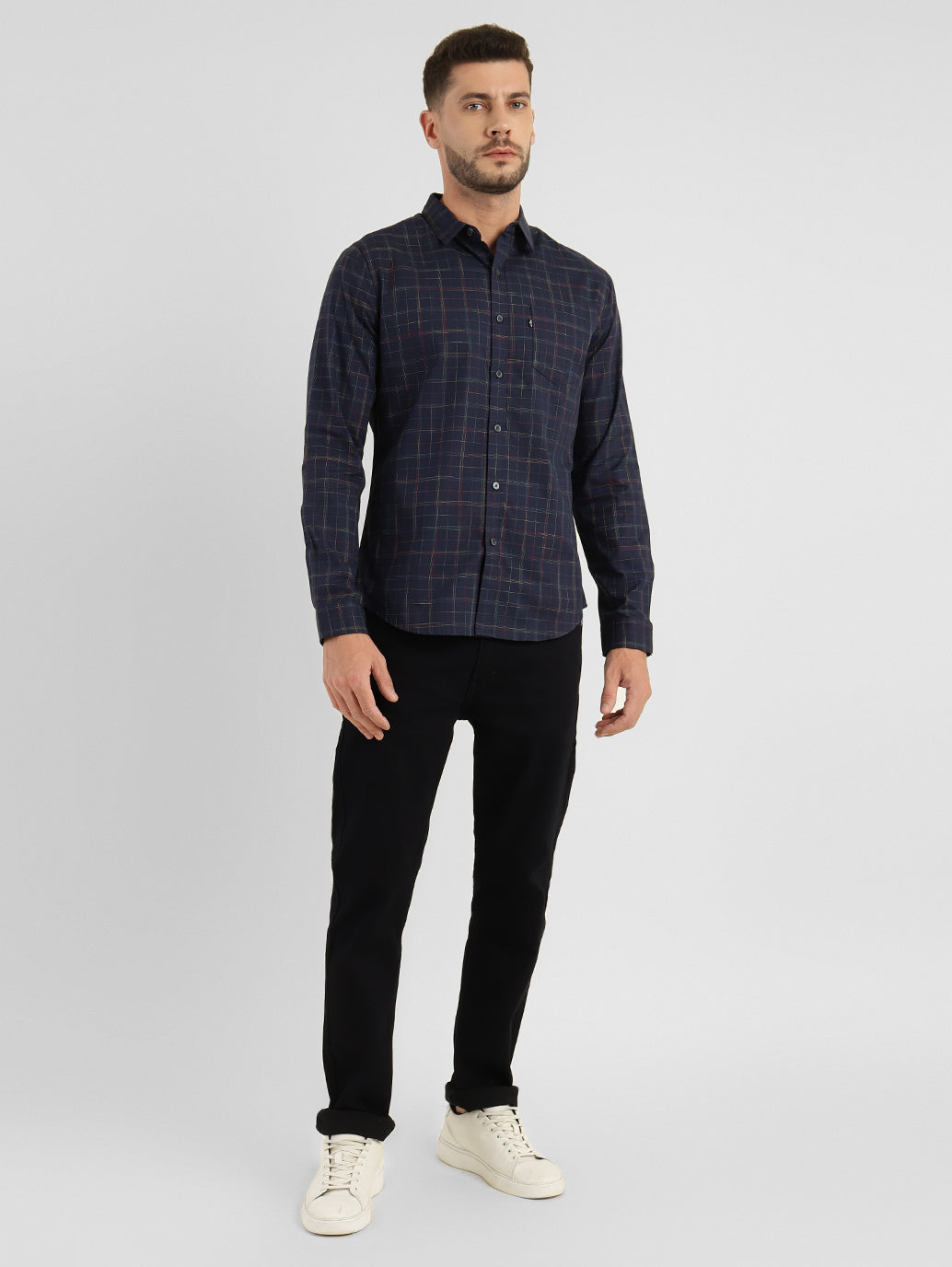 Men's Checkered Slim Fit Shirt - 1e3bb55d-9349-49c2-a048-fd4d74e3ccae View