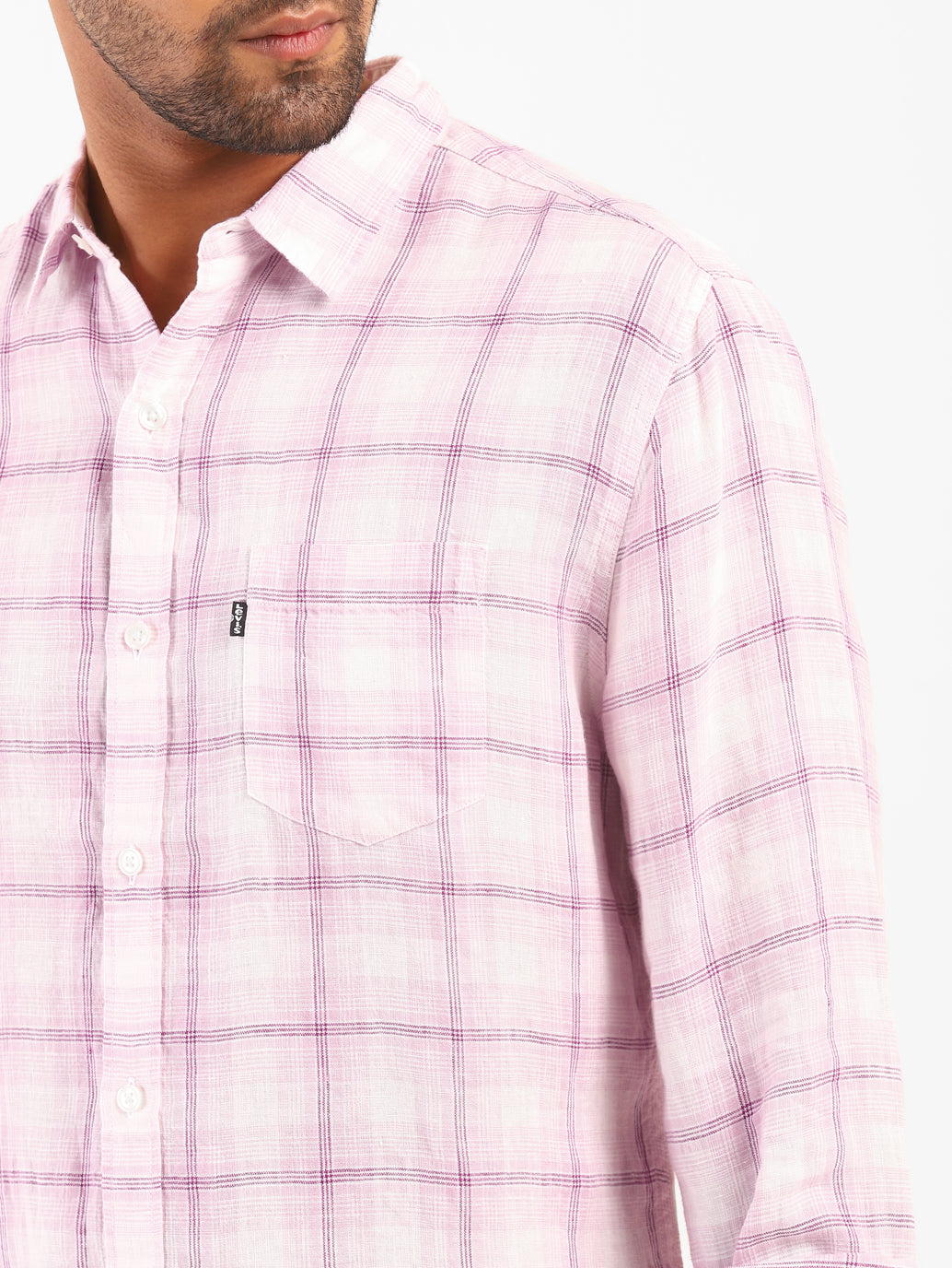Men's Checkered Spread Collar Shirt - 518acc36-c795-4084-956b-2815f755ac41 View