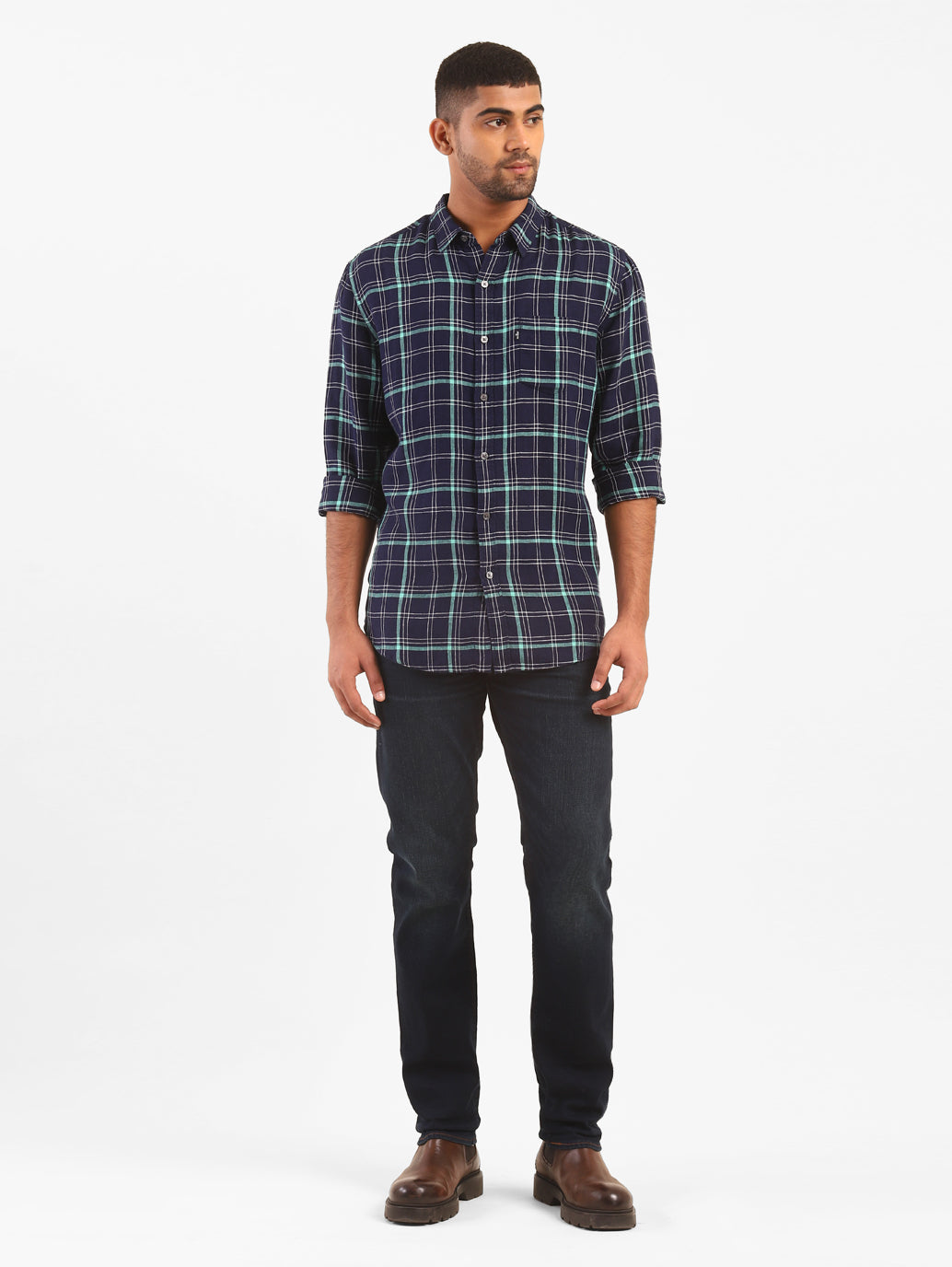 Men's Checkered Slim Fit Shirt - 0567b7b4-f1fe-4b35-ba63-5e2bd88ba786 View