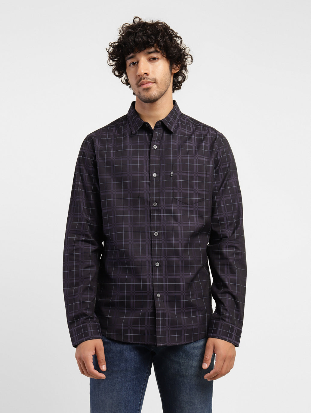 Men's Checkered Slim Fit Shirt - 25518e0c-61ea-440c-9e41-0621fc5d0e07 View