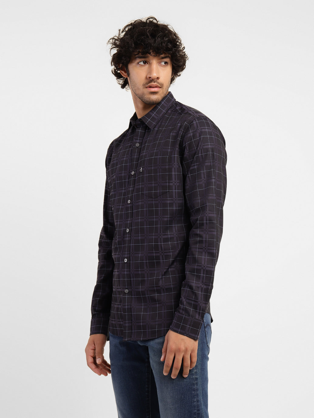 Men's Checkered Slim Fit Shirt - 7a23a6a8-61e7-4b7e-846a-1d9d8193ec1d View