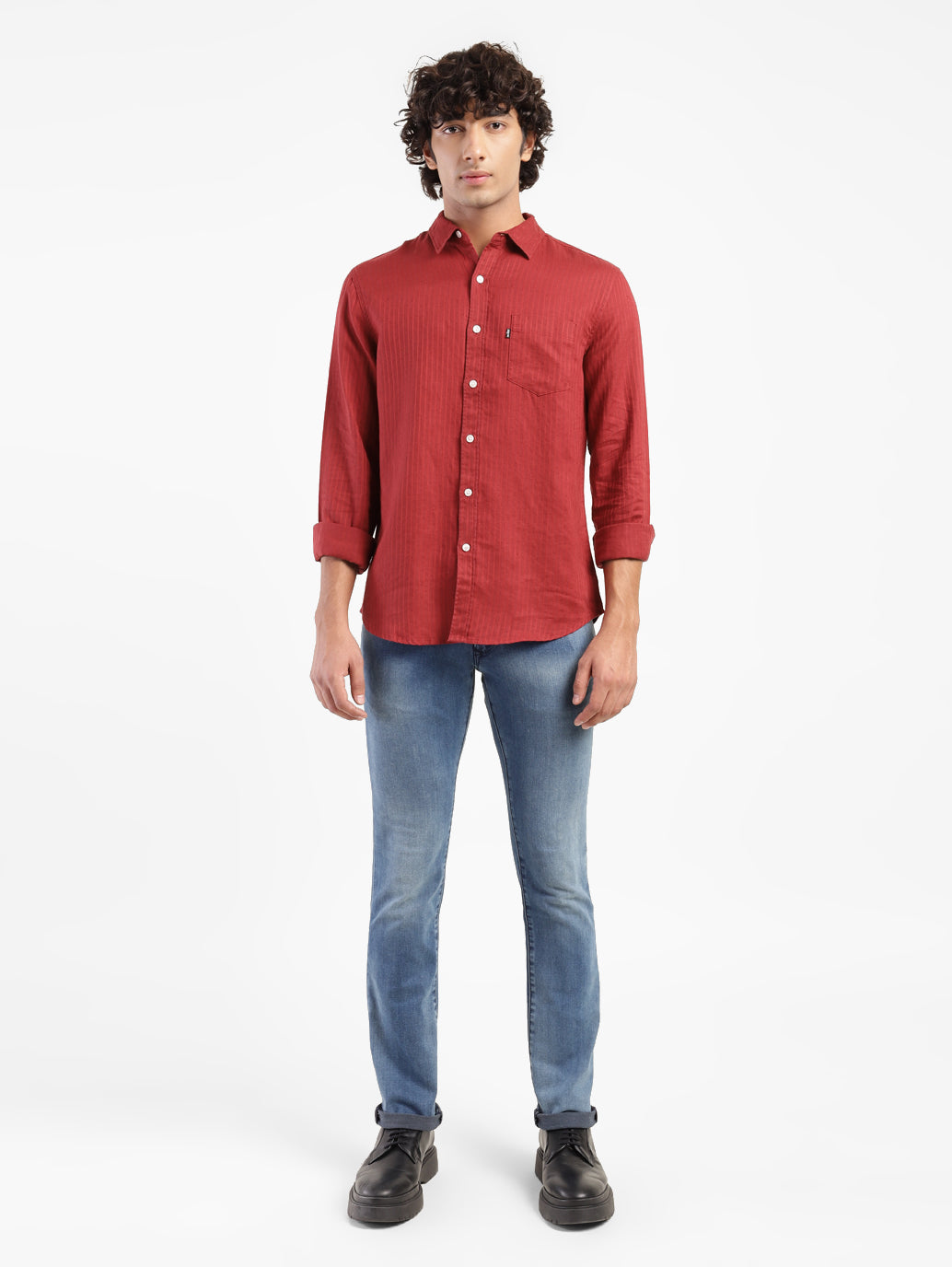 Men's Self Designed Relaxed Fit Shirt - 147c1e96-f208-4403-b82f-1dec9f9ff0d2 View