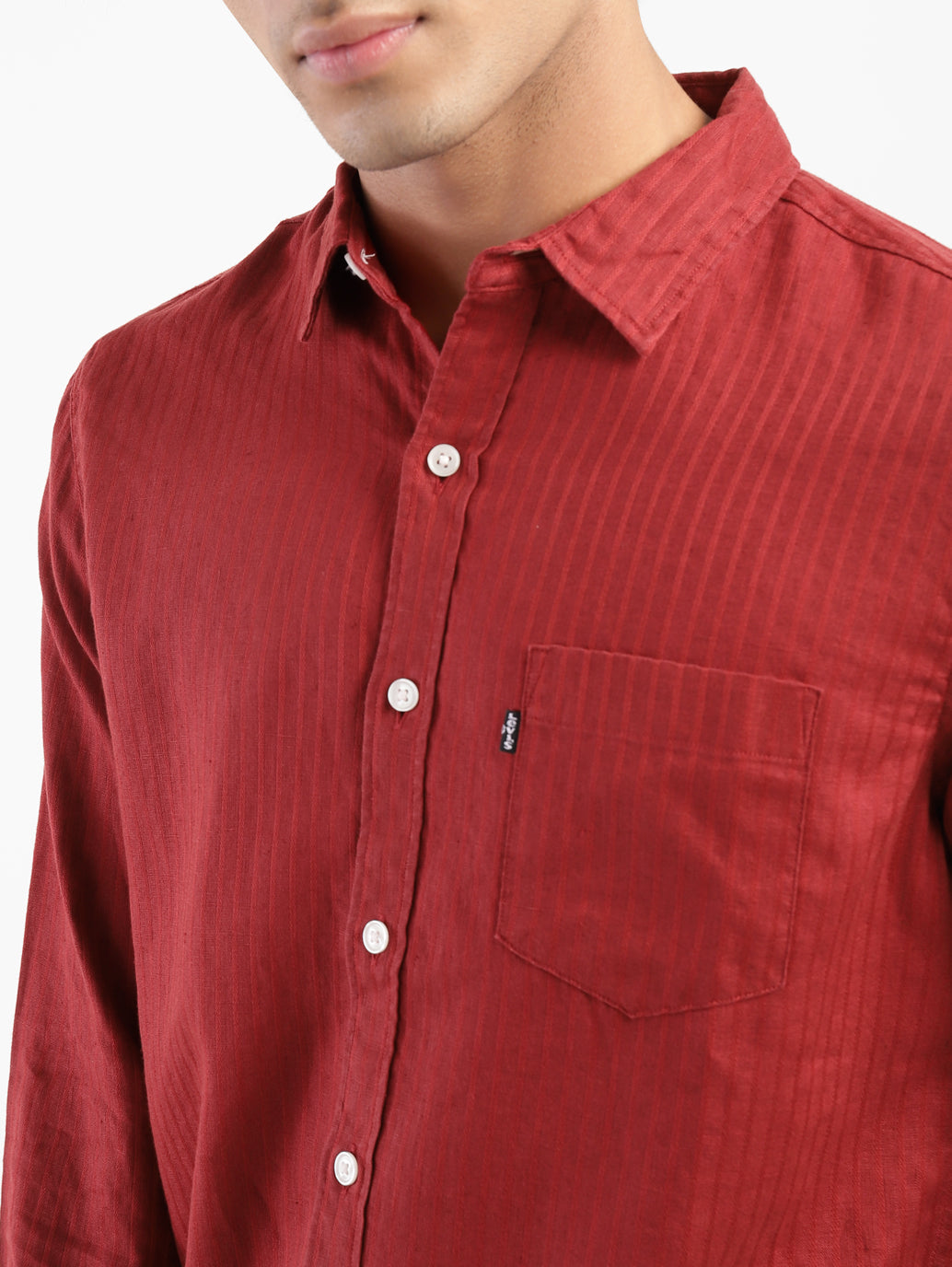 Men's Self Designed Relaxed Fit Shirt - 0a14b7e2-0ce3-42f7-8fa4-574da33baa25 View