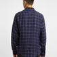 Men's Checkered Spread Collar Linen Shirt Purple - 635d6aa5-a8a9-4591-b8d5-51a261fdb76b View